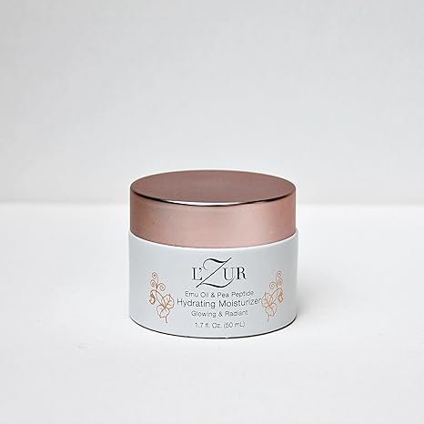 L’Zur Hydrating Moisturizer Face Cream with Rose Hydrosol, Emu Oil, Vitamin C and E (Glowing & Radiant)