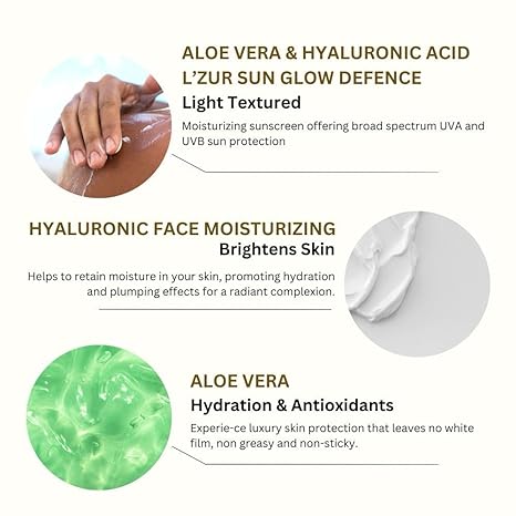 L’Zur Hydrating Moisturizer Face Cream with Rose Hydrosol, Emu Oil, Vitamin C and E (Glowing & Radiant)